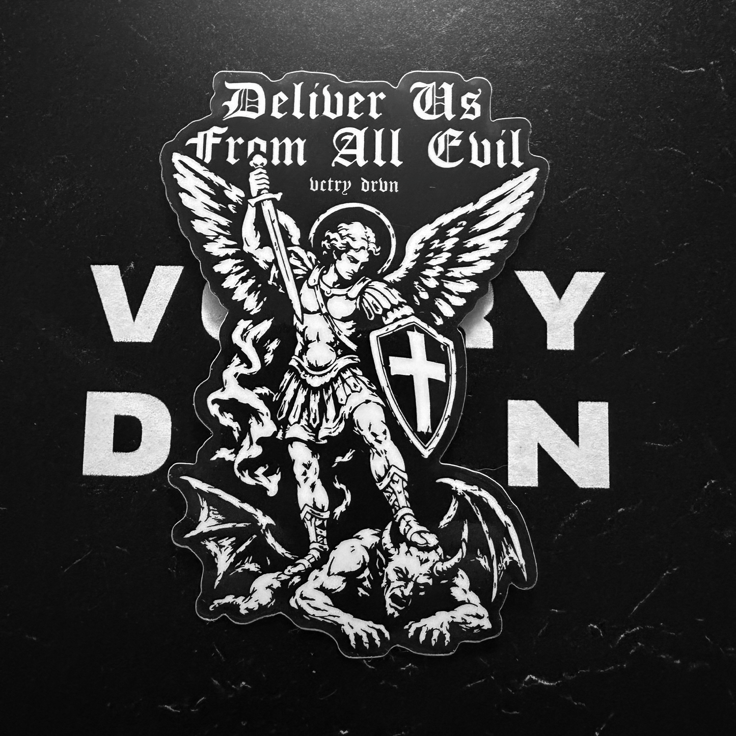 St. Michael "Deliver Us From All Evil" Sticker