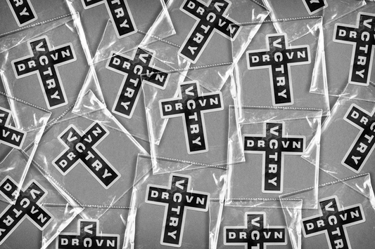 VCTRY DRVN Cross Sticker