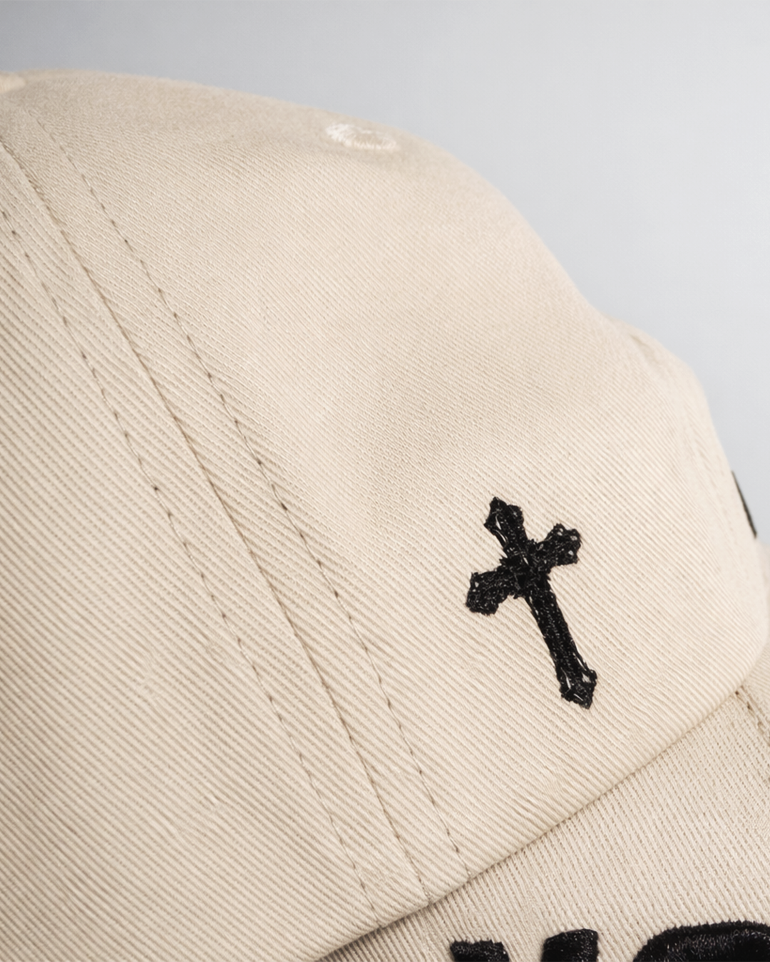 God Did - 5-Panel Hat - Cream/Black