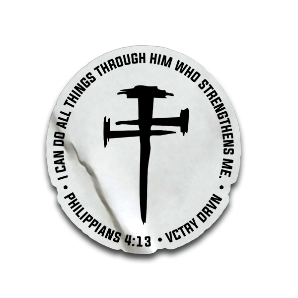 Cross Bible Verse Sticker